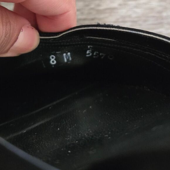 Y2K 2000s Black Evening pointed heels with rhinestones Size 8 - Picture 5 of 8